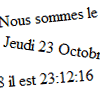 Afficher l'heure et la date en temps réel