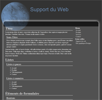 Kit graphique 17 - Design espace planettes etoiles univers noir bleu blanc web 2.0 avec effets et transparence