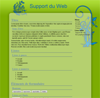 Kit graphique 18 - Design nature écologique fleurs gazon ciel, vert et bleu web 2.0 avec effets et transparence
