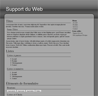 Kit graphique 19 - Design web 2.0 noir gris blanc, sobre web 2.0, noir, gris et blanc web 2.0 avec effets et transparence