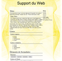 Kit graphique 25 - Design abstrait, illusion, jaune web 2.0 jaune et blanc, abstrait sobre web 2.0, jaune et blanc web 2.0 avec effets et transparence