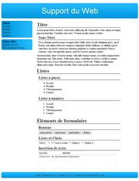 Kit graphique 38 - Design bleu sobre web 2.0 bleu et blanc, sobre web 2.0