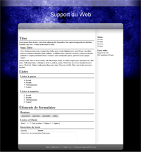 Kit graphique 43 - Design bleu et noir sobre web 2.0 noir bleu gris blanc effets de transparence abstrait