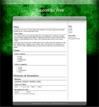 Kit graphique 44 - Design vert et noir sobre web 2.0 noir vert gris blanc effets de transparence abstrait