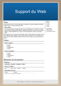 Kit graphique 46 - Design brun et bleu simple web 2.0 - sobre style blogs blogger theme