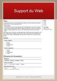 Kit graphique 47 - Design brun et rouge simple web 2.0 - sobre style blogs blogger theme
