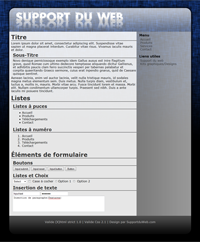 Kit graphique 70 - Design bleu sobre web 2.0 effets transparence - style web 2.0 theme